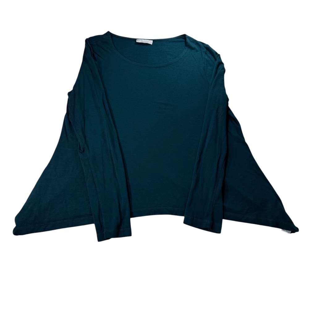 Bryn Walker Teal Rayon Long Sleeve Shirt Size large